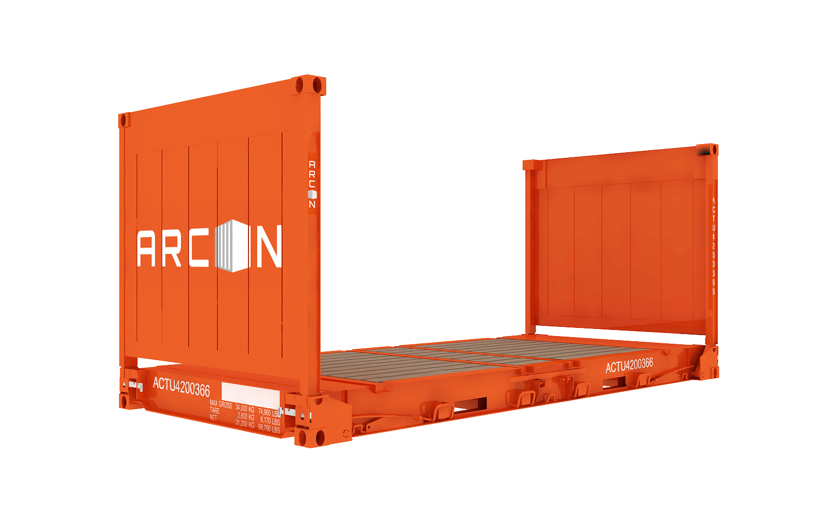 20ft flat rack shipping containers